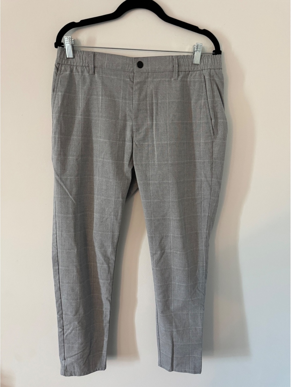 ZARA Gray Checkered Dress Pants Size Medium